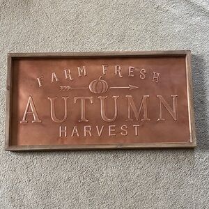 Copper Autumn Harvest Sign